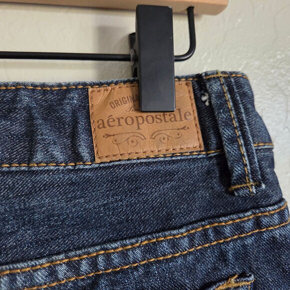 Aeropostale Hailey Low Rise Flare Jean Slim Fit Blue Size Womens 7/8 Regular NEW - Picture 8 of 11